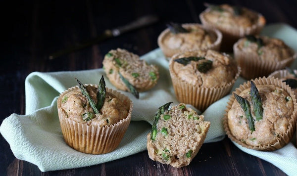 Muffin agli asparagi 100% integrali: un'idea gustosa e leggera