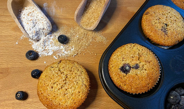 Muffin ai mirtilli e cioccolato con farina Verna