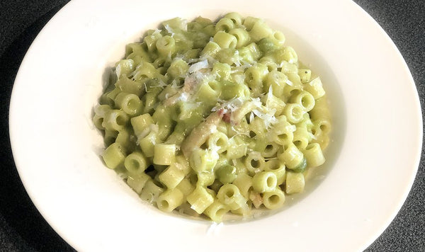 PASTA CON CREMA DI PISELLI