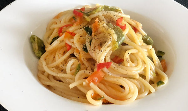 SPAGHETTI RISOTTATI CON VERDURE