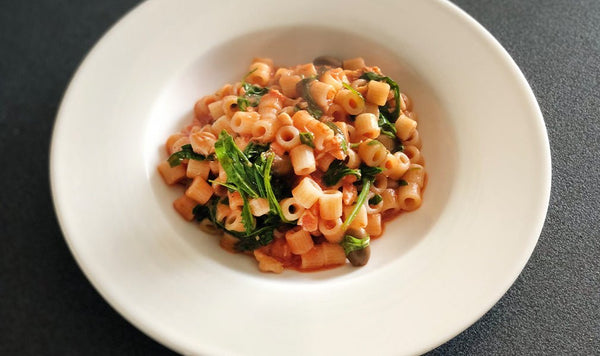 Tubetti Senatore Cappelli con sugo di orata e rucola