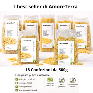 Selezione Best Seller | Pasta Senatore Cappelli Bio | 18 Pz da 500g | Amoreterra - AmoreTerra shop