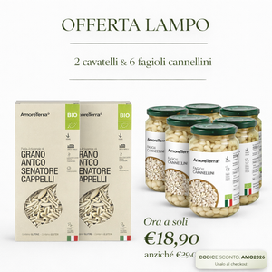 Combo Cavatelli Senatore Cappelli & Fagioli Cannellini Bio | Amoreterra - AmoreTerra shop