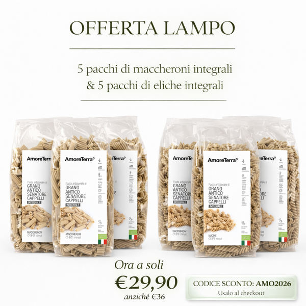 Box Integrale Senatore Cappelli | 5 Maccheroni + 5 Eliche BIO | 10x500g | - AmoreTerra shop