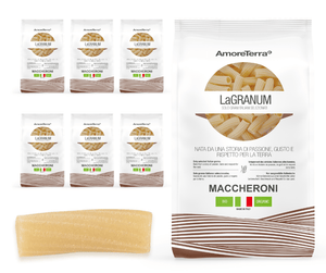 (offerta) 6 Pz. Maccheroni bio "LaGranum" - artigianale, BIO, 100% grano italiano, lenta essiccazione. - AmoreTerra shop