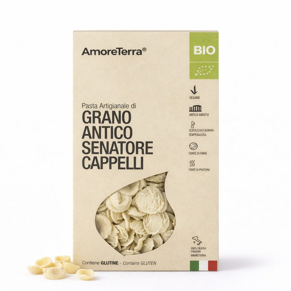 Orecchiette di Senatore Cappelli - artigianale, BIO, grani antichi 500g. - AmoreTerra shop