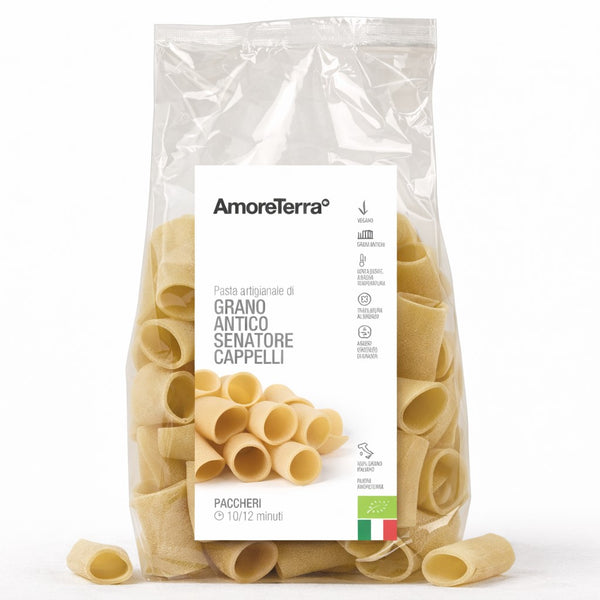 Paccheri Senatore Cappelli - artigianale, BIO, grani antichi 500g. - AmoreTerra shop