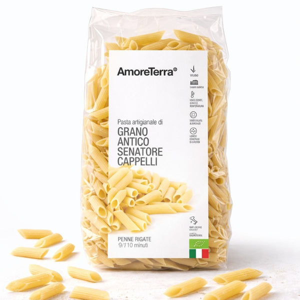 Penne rigate Senatore Cappelli | pasta artigianale, BIO, grani antichi | 500g | Amoreterra - AmoreTerra shop