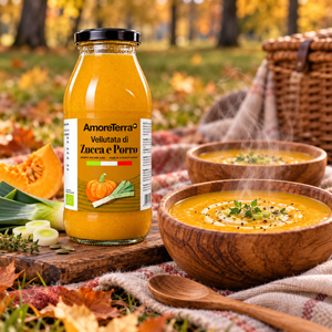 Vellutata di zucca e porro bio – 500 ml - AmoreTerra shop