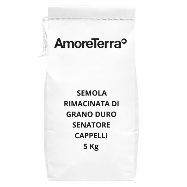 Semola Rimacinata di grano duro | Varietà Senatore Cappelli | BIO | 5 Kg - AmoreTerra shop