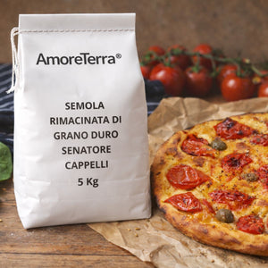 Semola Rimacinata di grano duro | Varietà Senatore Cappelli | BIO | 5 Kg - AmoreTerra shop