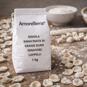 Semola Rimacinata di grano duro | Varietà Senatore Cappelli | BIO | 1 Kg - AmoreTerra shop