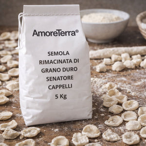 Semola Rimacinata di grano duro | Varietà Senatore Cappelli | BIO | 5 Kg - AmoreTerra shop