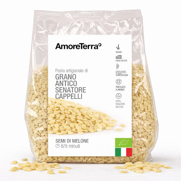 Semi di melone Senatore Cappelli - artigianale, BIO, grani antichi 500g. - AmoreTerra shop