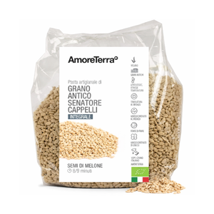 Semi di melone integrali Senatore Cappelli - artigianale, BIO, grani antichi 500g. - AmoreTerra shop
