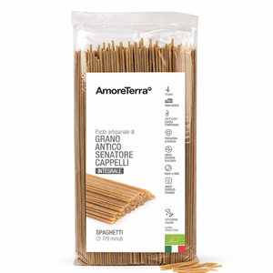 Spaghetti integrali Senatore Cappelli - artigianale, BIO, grani antichi 500g. - AmoreTerra shop