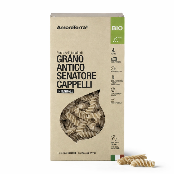 Trucioli integrali Senatore Cappelli, artigianale, BIO, grani antichi 500g. - AmoreTerra shop