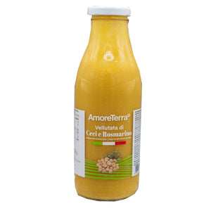 Vellutata bio | Ceci e rosmarino | 500 ml: vellutata artigianale, 100% italiana, pronta in 5 minuti. Senza conservanti, ideale per 2 porzioni.