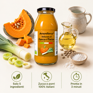 Vellutata di zucca e porro bio – 500 ml - AmoreTerra shop
