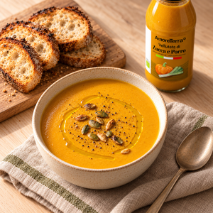 Vellutata di zucca e porro bio – 500 ml - AmoreTerra shop