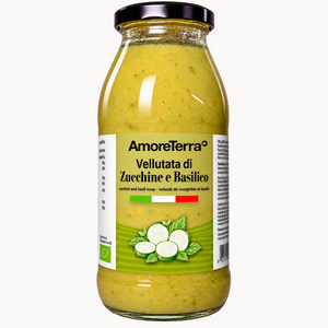 Vellutata di zucchine e basilico bio – 500 ml - AmoreTerra shop