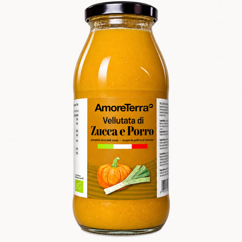 Vellutata bio | Zucca e porro | 500 ml | AmoreTerra - AmoreTerra shop
