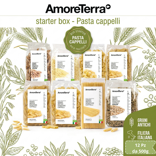 Confezione di Box Starter pasta Senatore Cappelli bio – 12 × 500 g