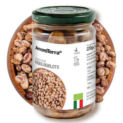 Fagioli borlotti lessati biologici AmoreTerra – vasetto 300 g