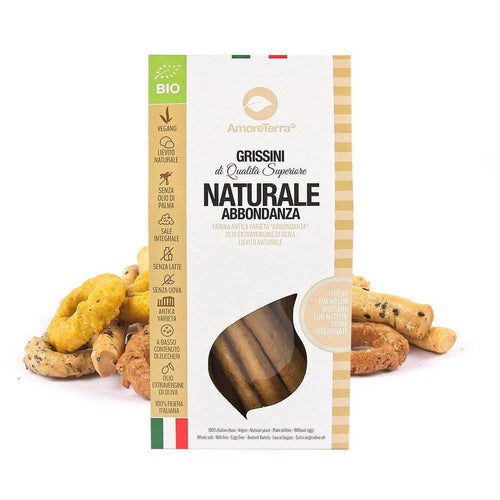 Grissini Abbondanza - antica varietà grano tenero Abbondanza – Cartone 16 × 150g - AmoreTerra shop