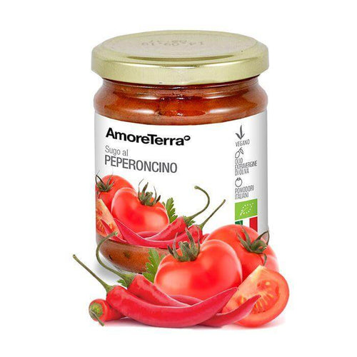 Sugo pronto al peperoncino biologico AmoreTerra – vasetto 190 g