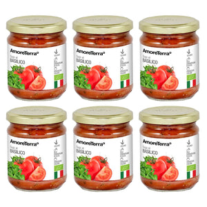 Offerta 6 Pz. Sugo Pronto al Basilico DOP - Bio | AmoreTerra €9.58 AmoreTerra